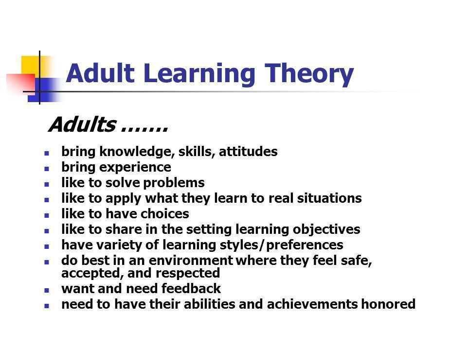 Indiana recommend best of Theory of adult learning styles
