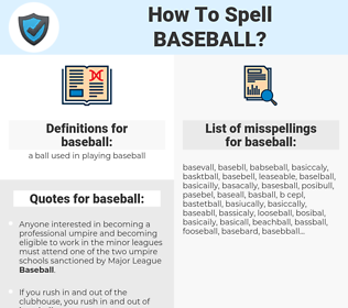 Ratman reccomend How do you spell baseball