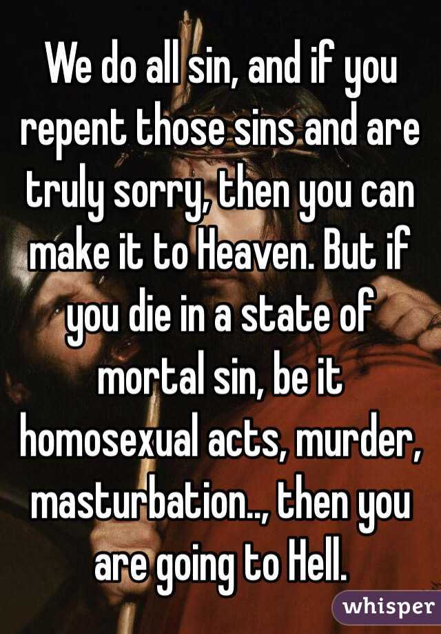 best of Sin Is masturbation a mortal
