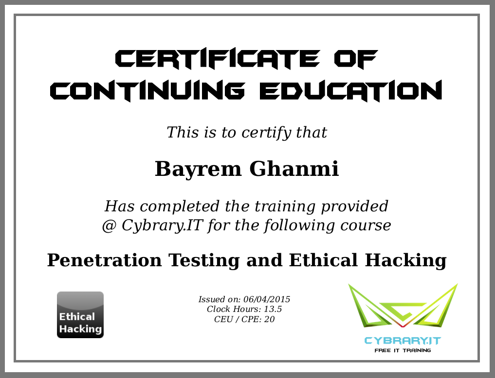 best of Certifications Penetration testing