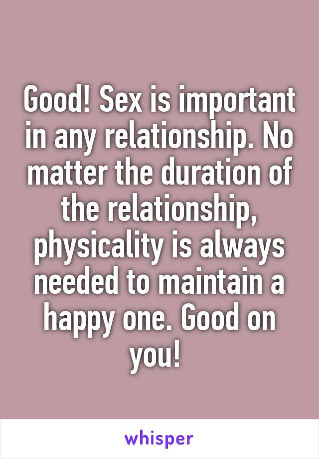 King K. reccomend Sex is important in a relationship