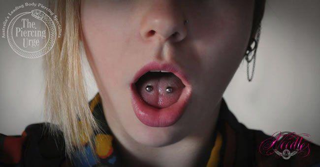 Sexy naked teens with tongue ring
